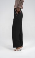 SIXDO Black Wide Leg Tuytsi Pants for Women, Business Casual Pants